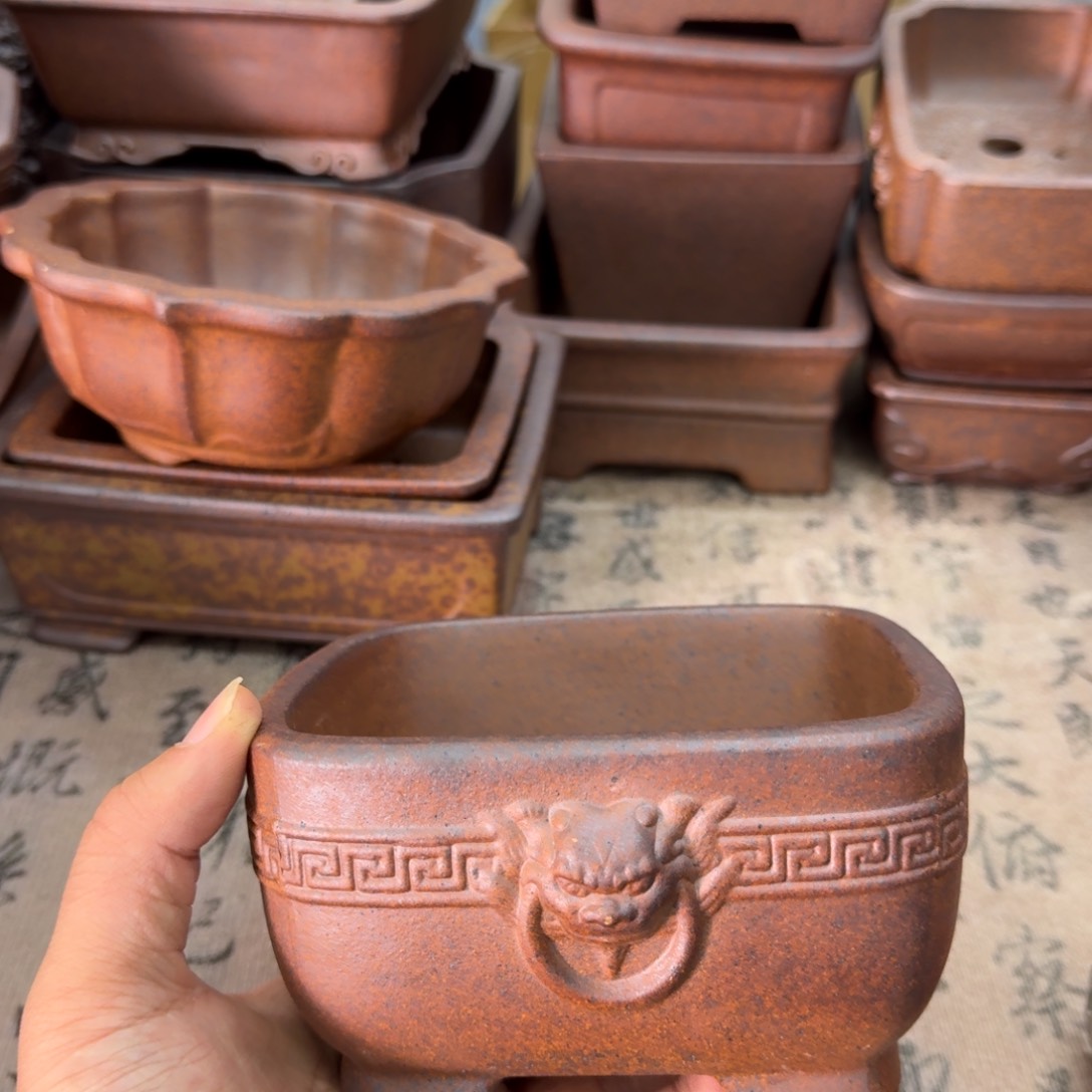 紫砂花盆44号宜兴紫砂正品13x6