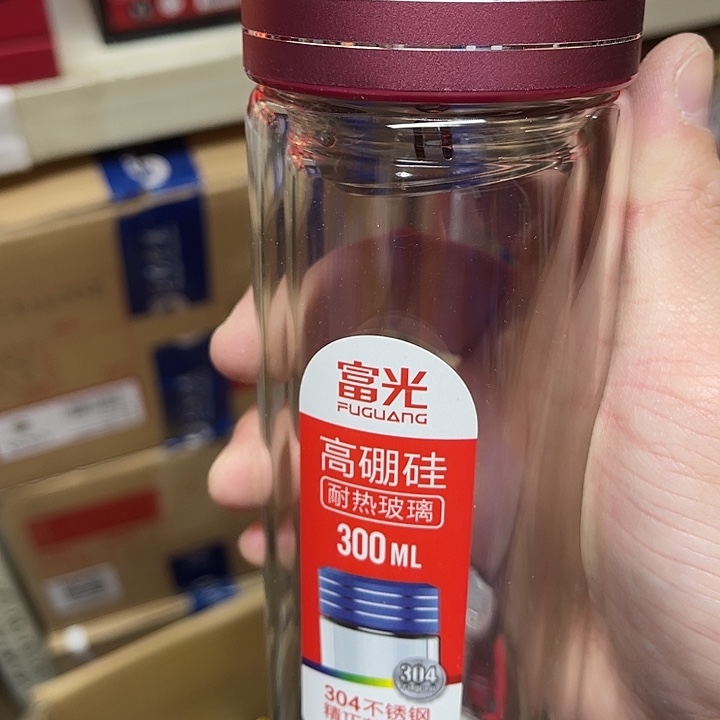 玻璃茶隔款富光300毫升