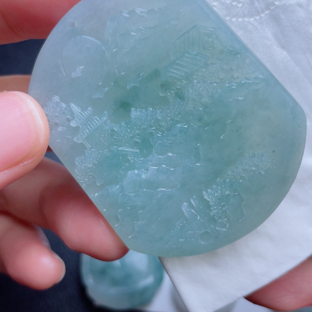 知***一定制翡翠未镶嵌翡翠吊坠