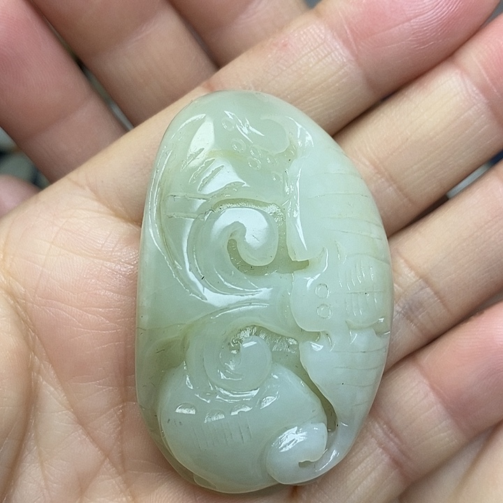 和田玉未镶嵌吊坠(不含链)