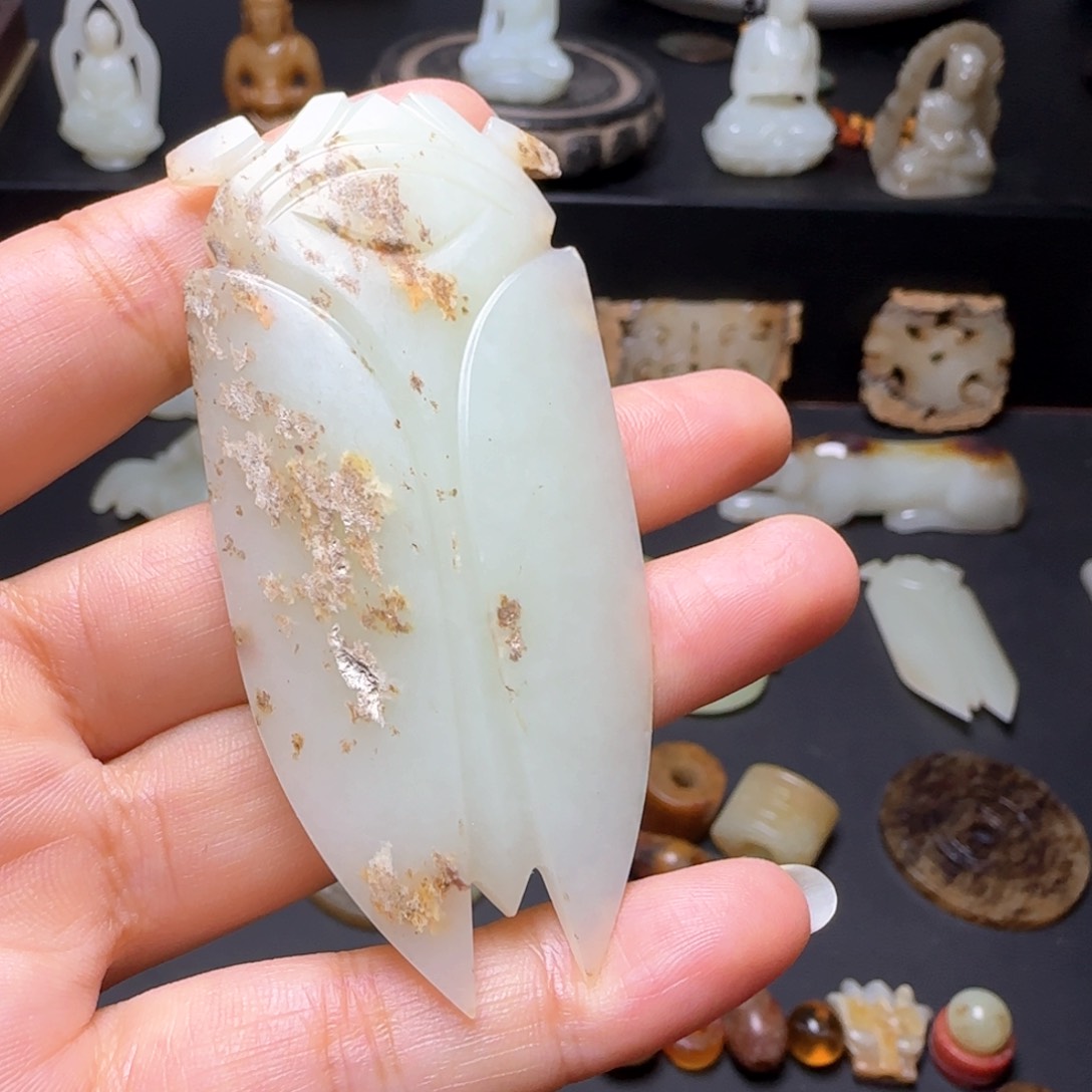 和田玉吊坠(不含链)未镶嵌黄*刚