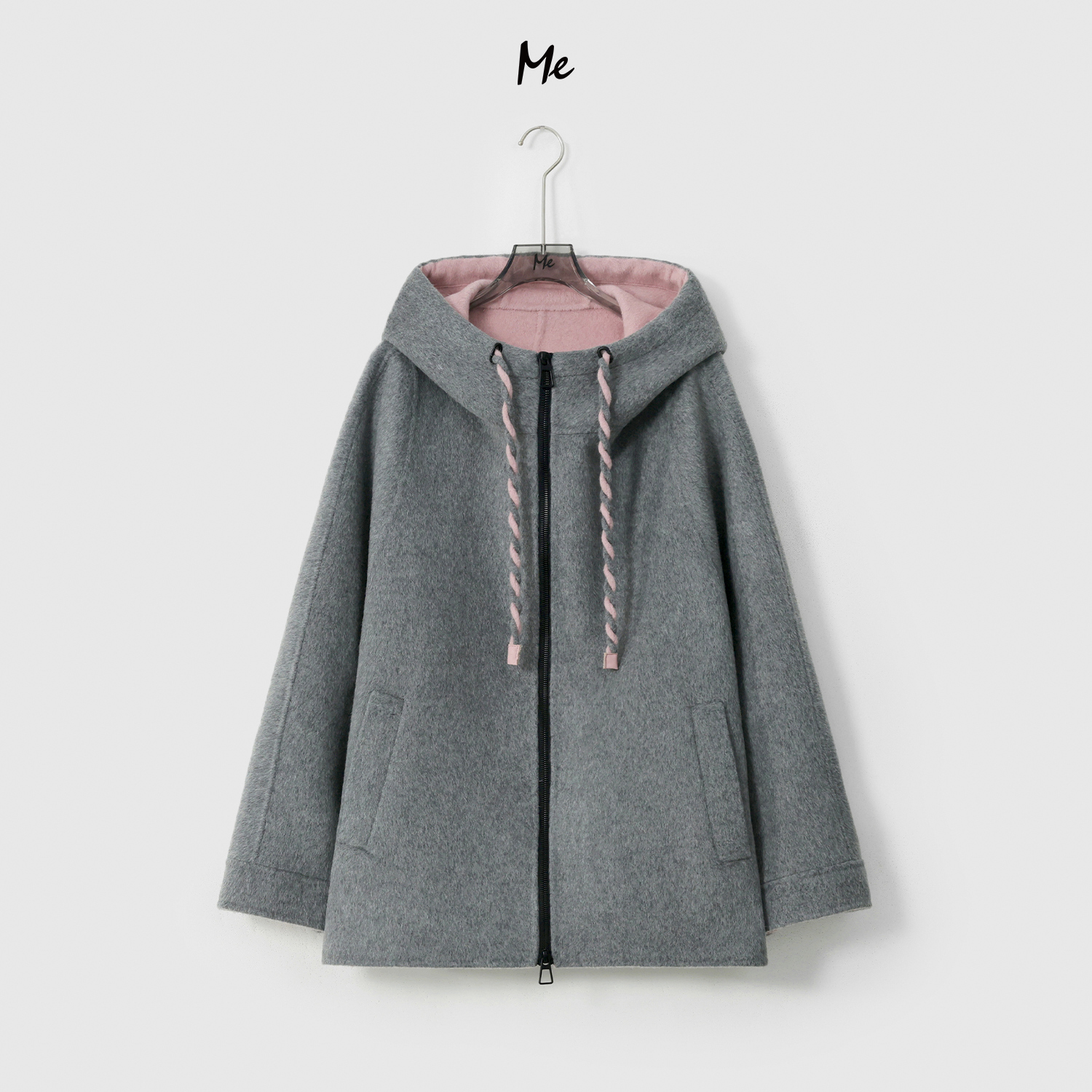 ME【大师驼绒毛呢外套】圈圈呢苏力羊驼毛混纺时尚百搭大衣MESA0729