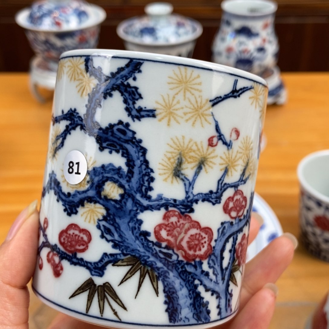 手绘现代茶具非古董