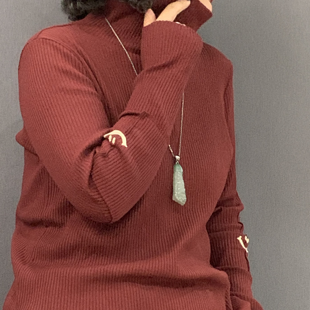 高领针织棉线打底衣