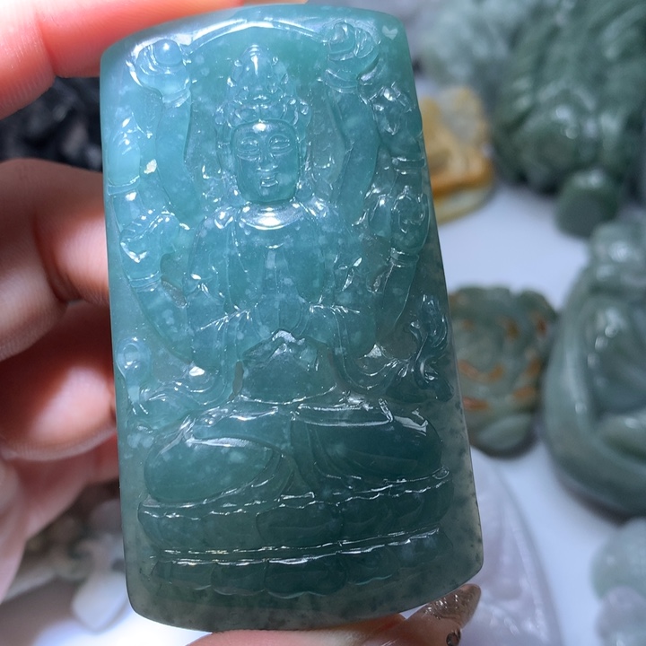 翡翠未镶嵌颈饰保真天然A货翡翠