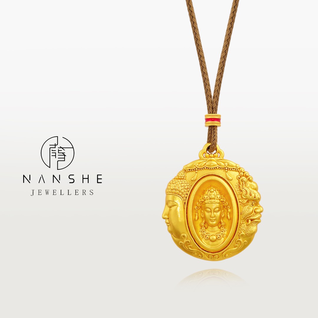NANSHE/南奢 新中式国潮风一念之间佛魔吊坠项链L1626