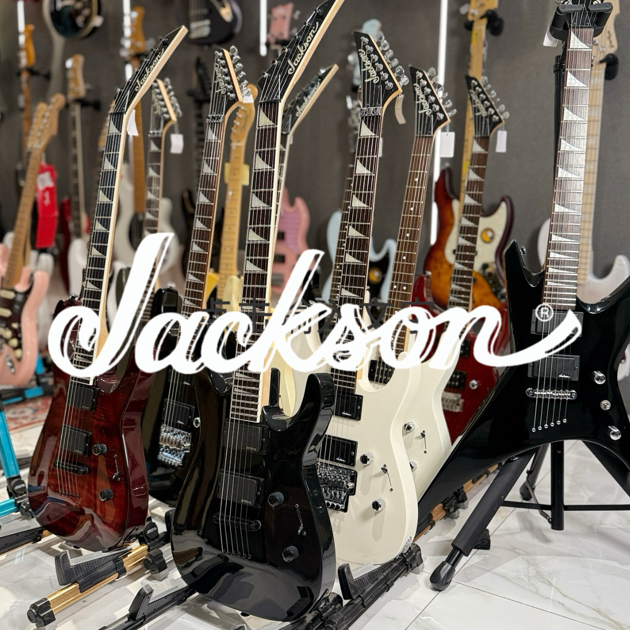 进口Jackson JS32R DINKY双摇单摇穿体新手电吉他