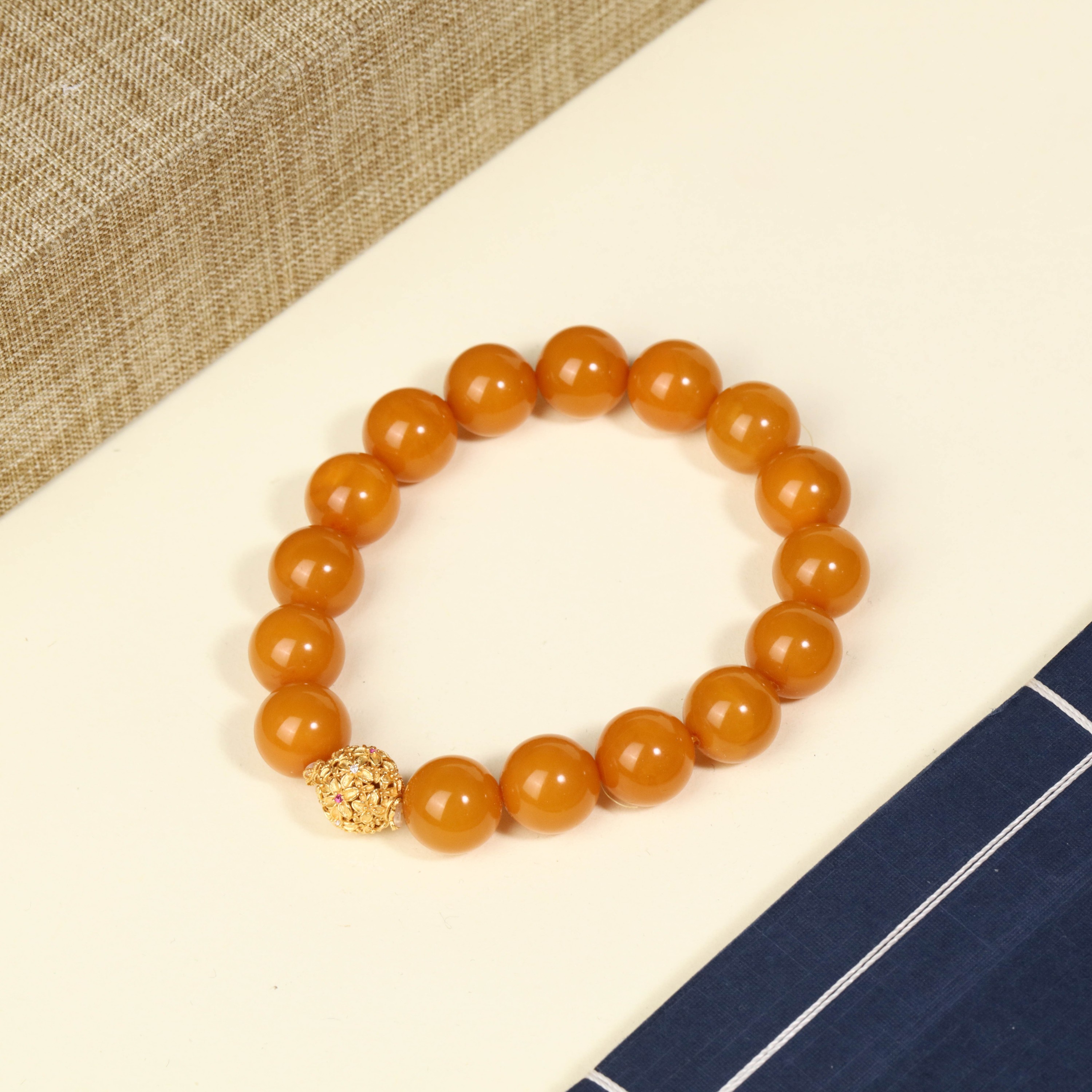 蜜蜡老蜡圆珠DIY手串LCXCC0104472