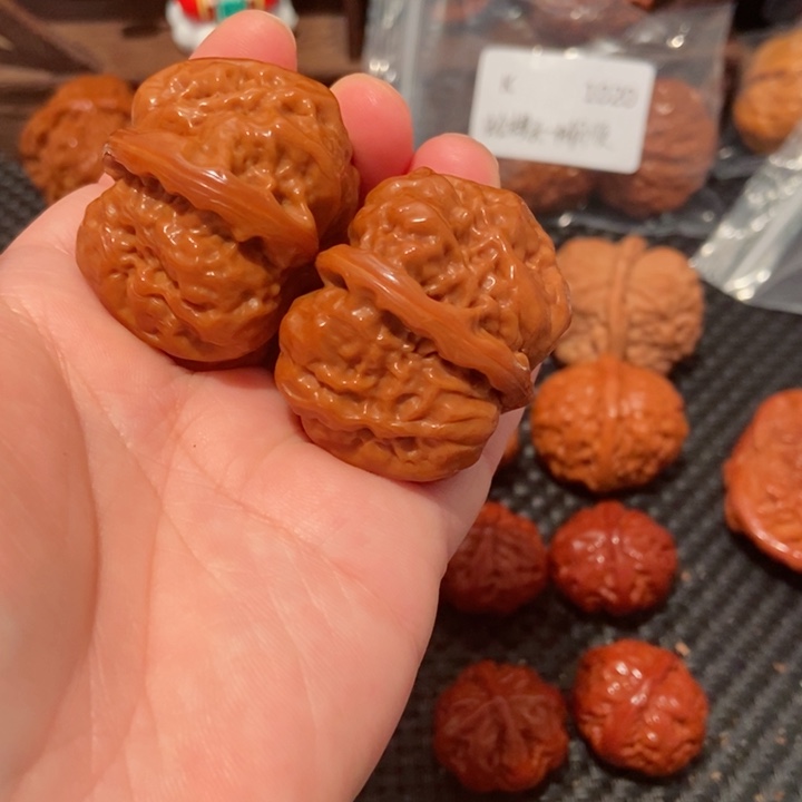 文玩核桃把件小*巴38尺寸蛤蟆头1084