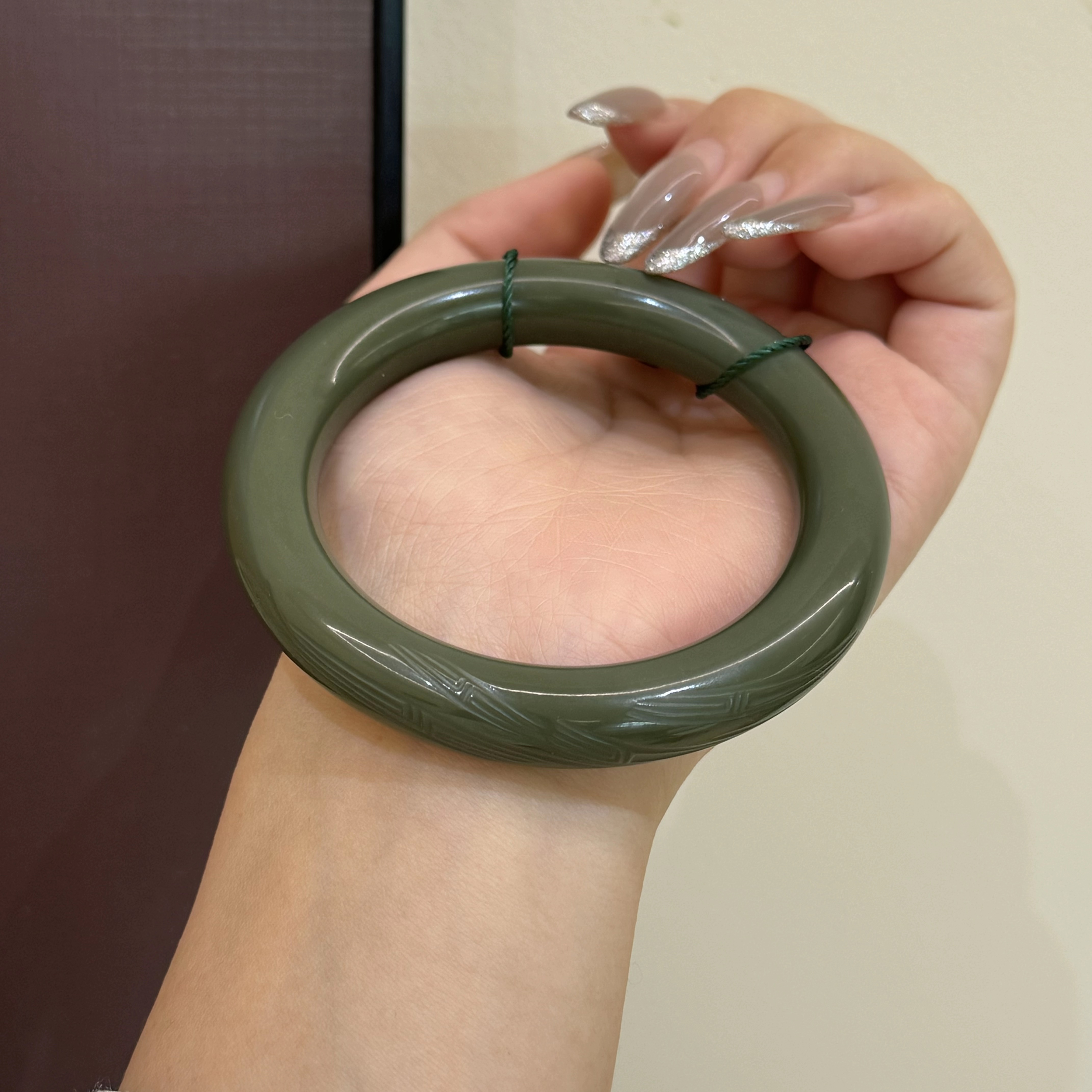 星俊|和田玉手镯圈口约56# 13-2JH04X3