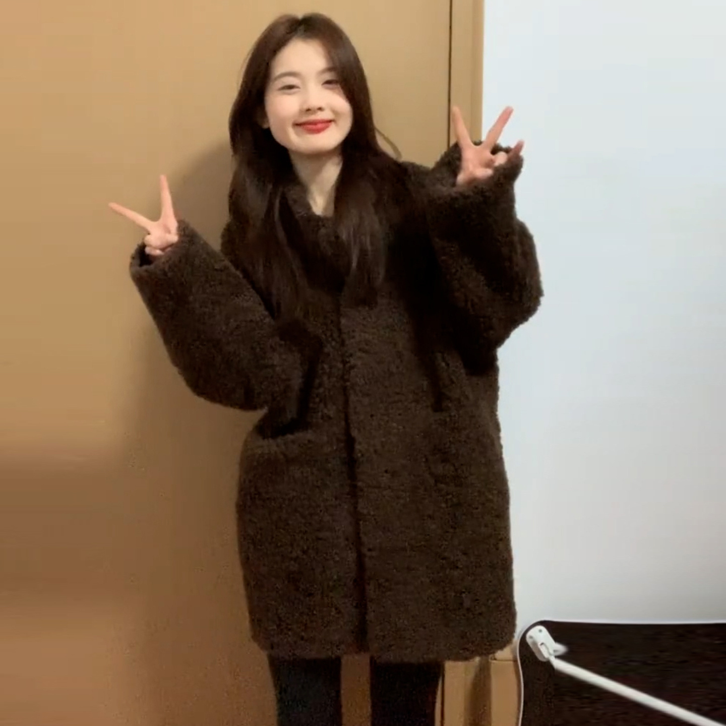 复古摇粒绒羊羔毛外套女秋冬2025新款爆款加厚加绒小个子韩系上衣