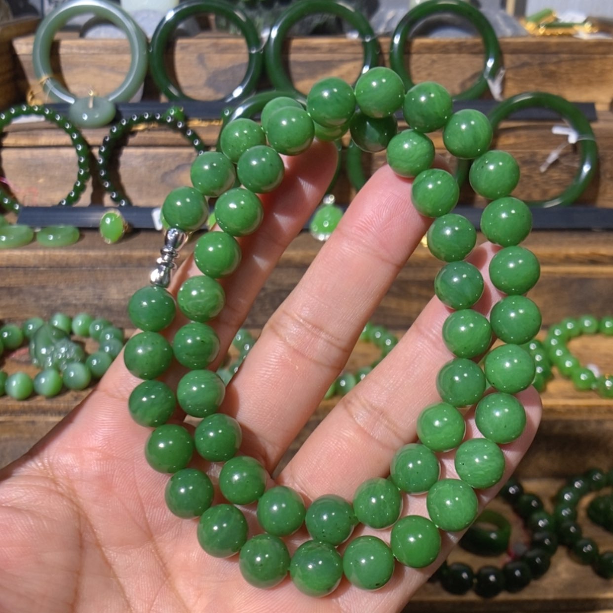 【闪购商品】吊坠(不含链)未镶嵌和田玉加拿大碧玉项链10