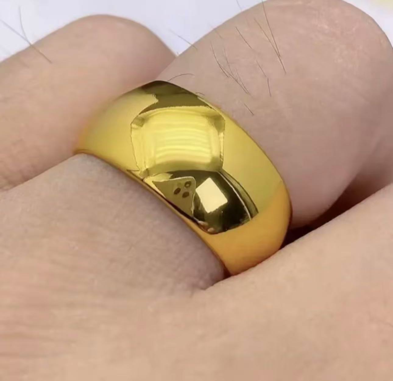 合金戒指 【大光面戒指】时尚经典简约古法可调节