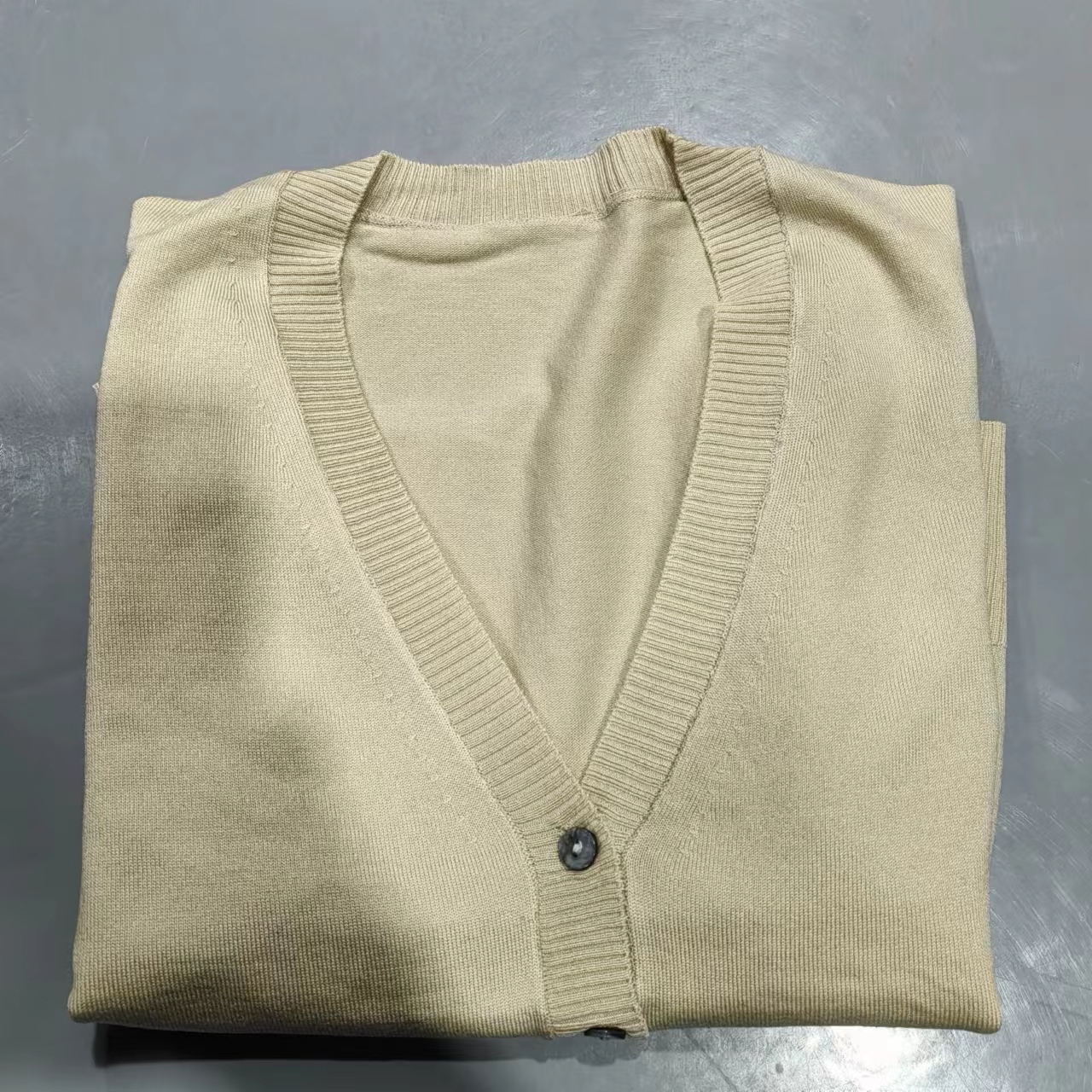 【南油玲姐】青木灰开衫短袖毛针织衫MY061