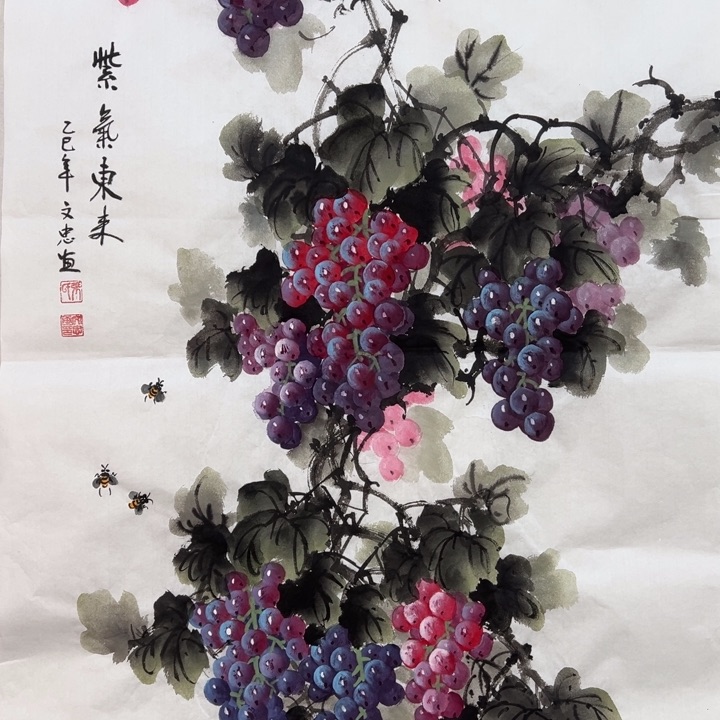 国画纯手绘手工国画作品福利135/68