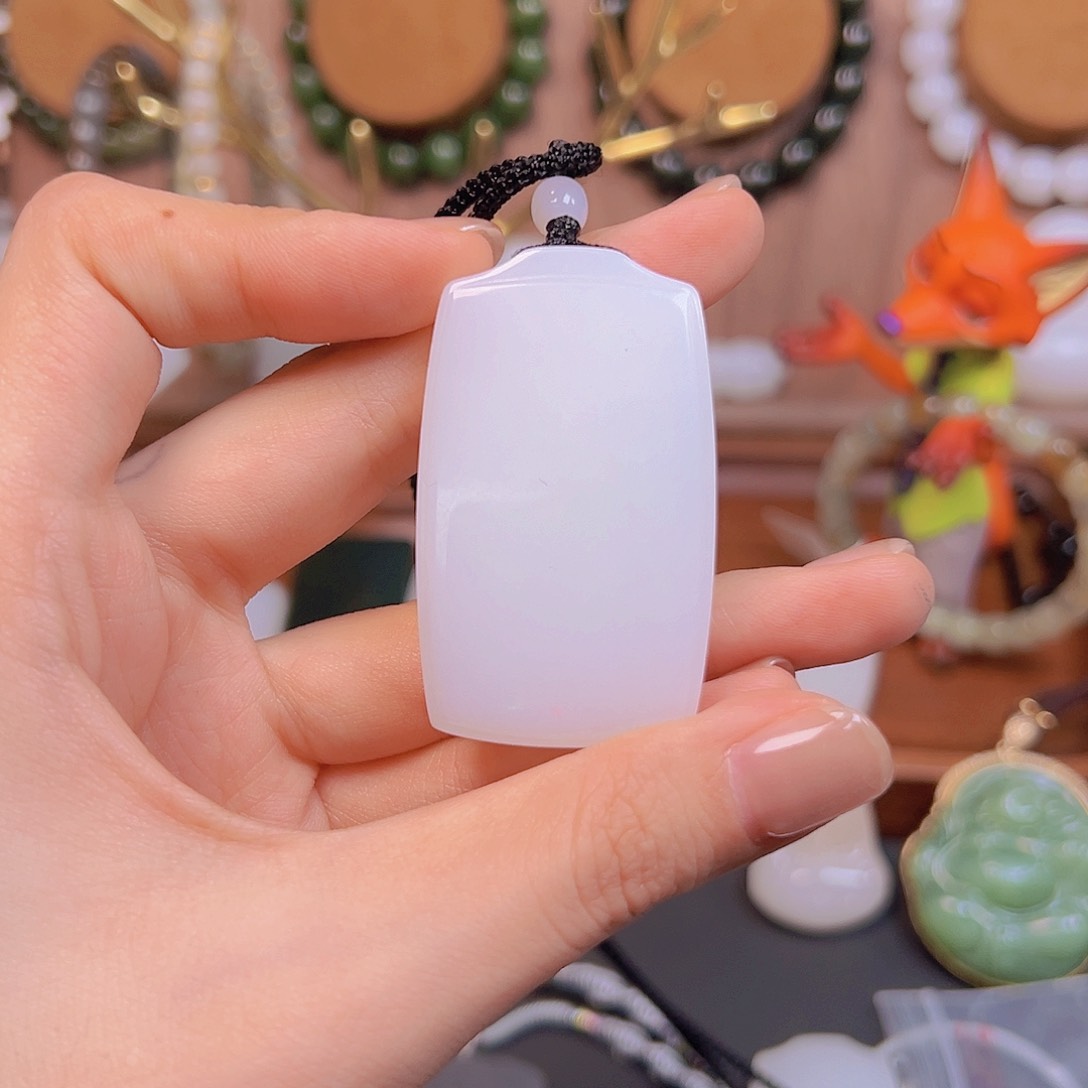 吊坠(不含链)未镶嵌和田玉于田无事牌