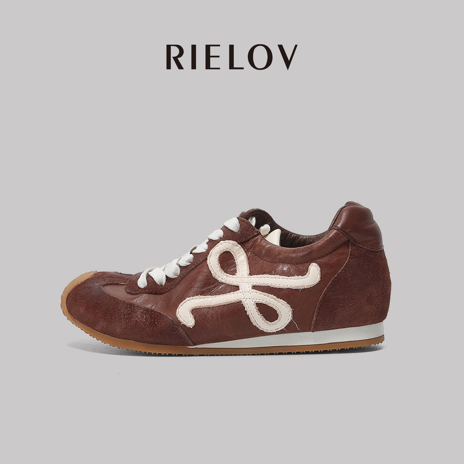 RIELOV【丹丹-猎手】头层马皮增高5cm时尚百搭女士休闲鞋532