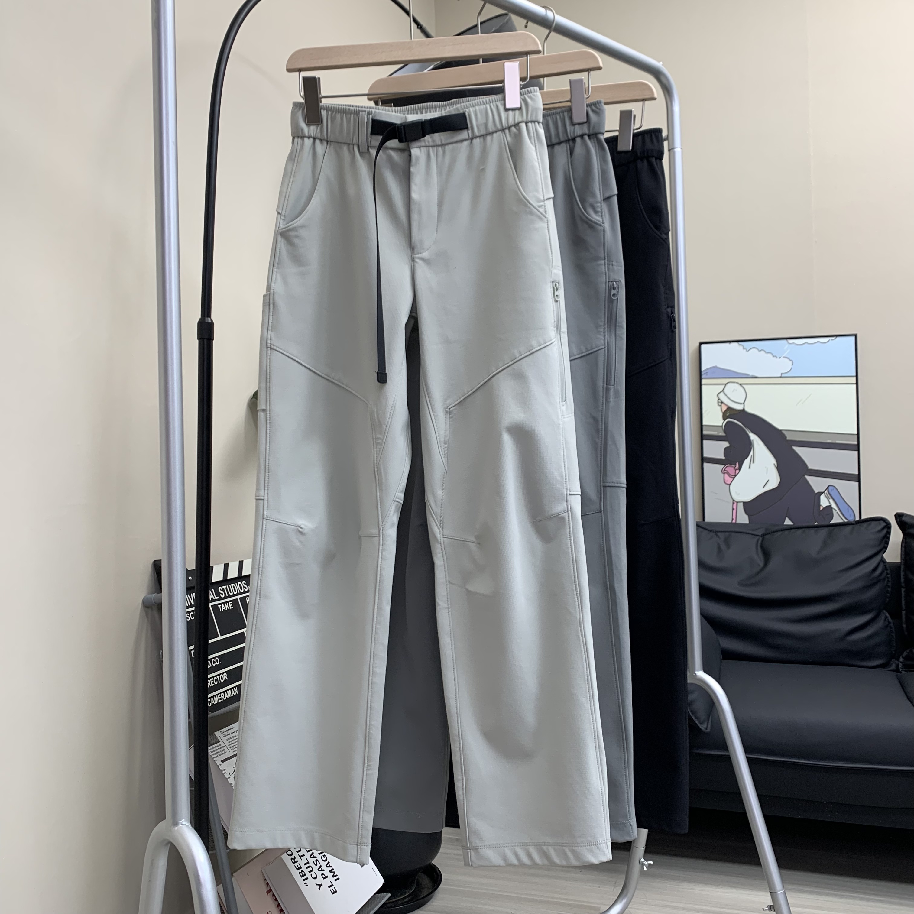 （冬季加绒款软壳）户外机能直筒宽松运动休闲百搭防风防泼水冲锋裤