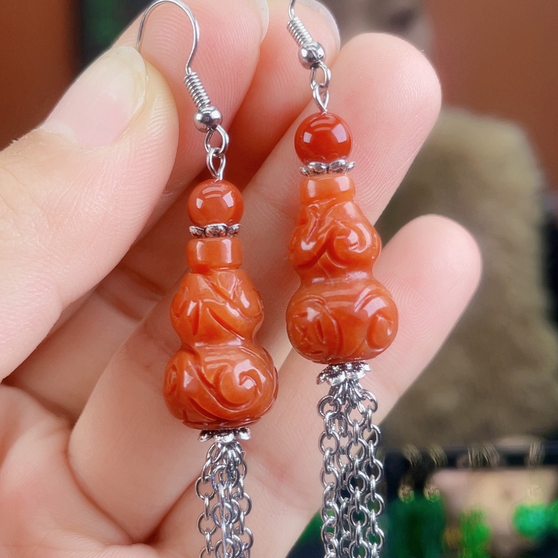 翡翠未镶嵌耳饰 饰品