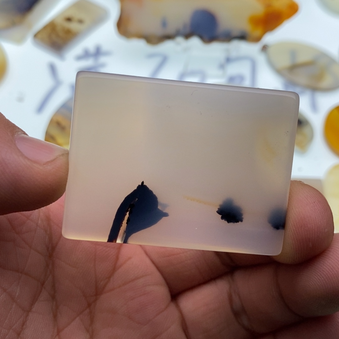 玛瑙/玉髓牌子足银镀金镶嵌