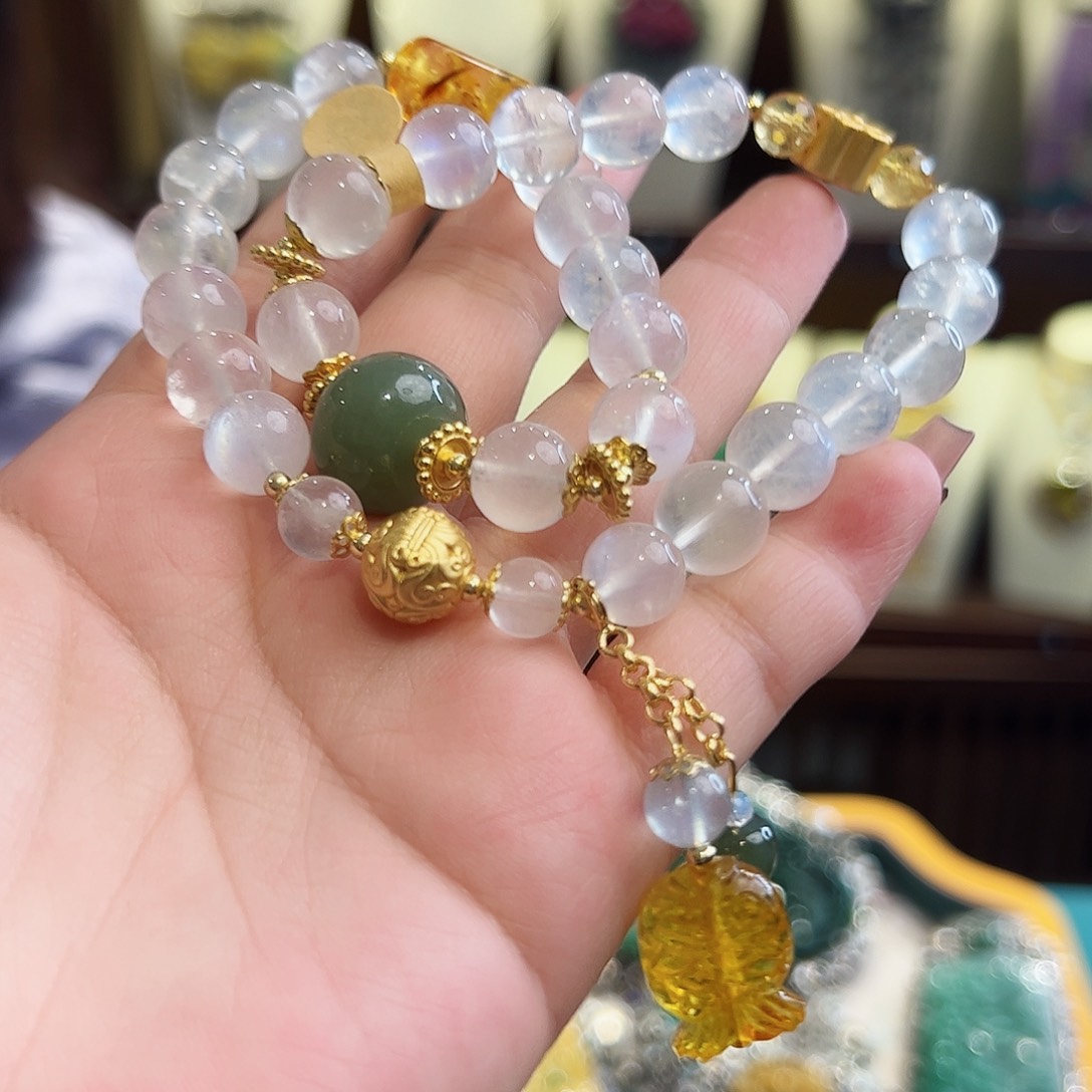 琥珀手链未镶嵌古风