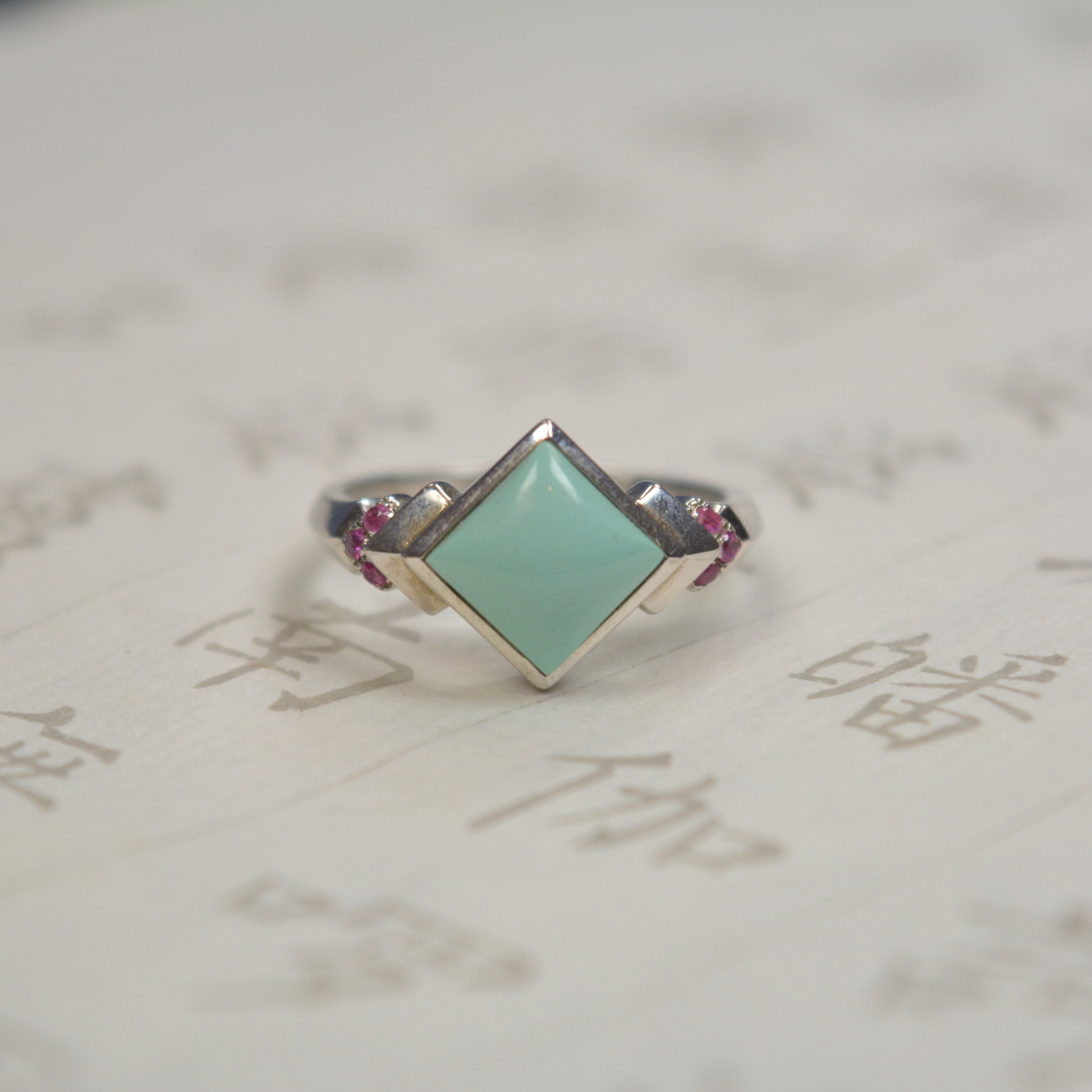 【禧越珠宝】湖北十堰绿松石戒指女戒多样性发货一个