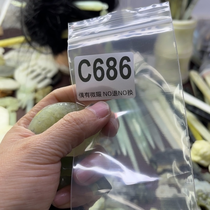 蛇纹石玉发饰合金温****孩