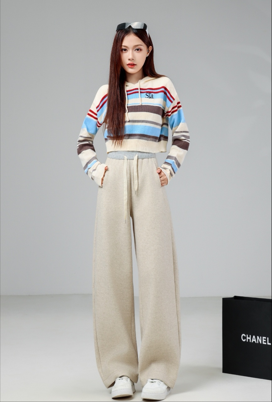 阿悄家 冬季新款 毛尼弯刀裤#2576