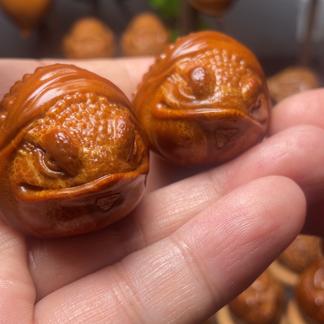 橄榄核手串/手链大嘴哇手球一对3.5左右