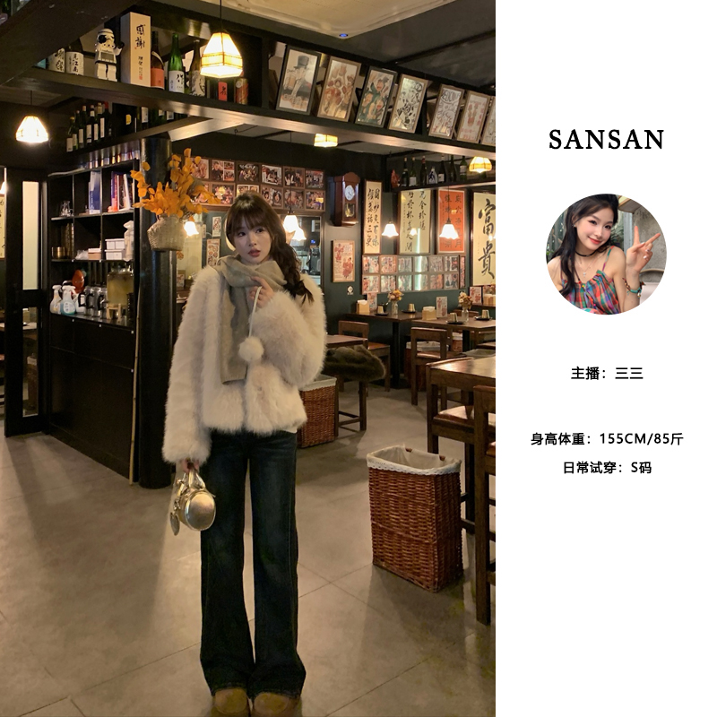 【三三】一条过冬加绒！私下爱穿版型巨好～深色宽松牛仔裤