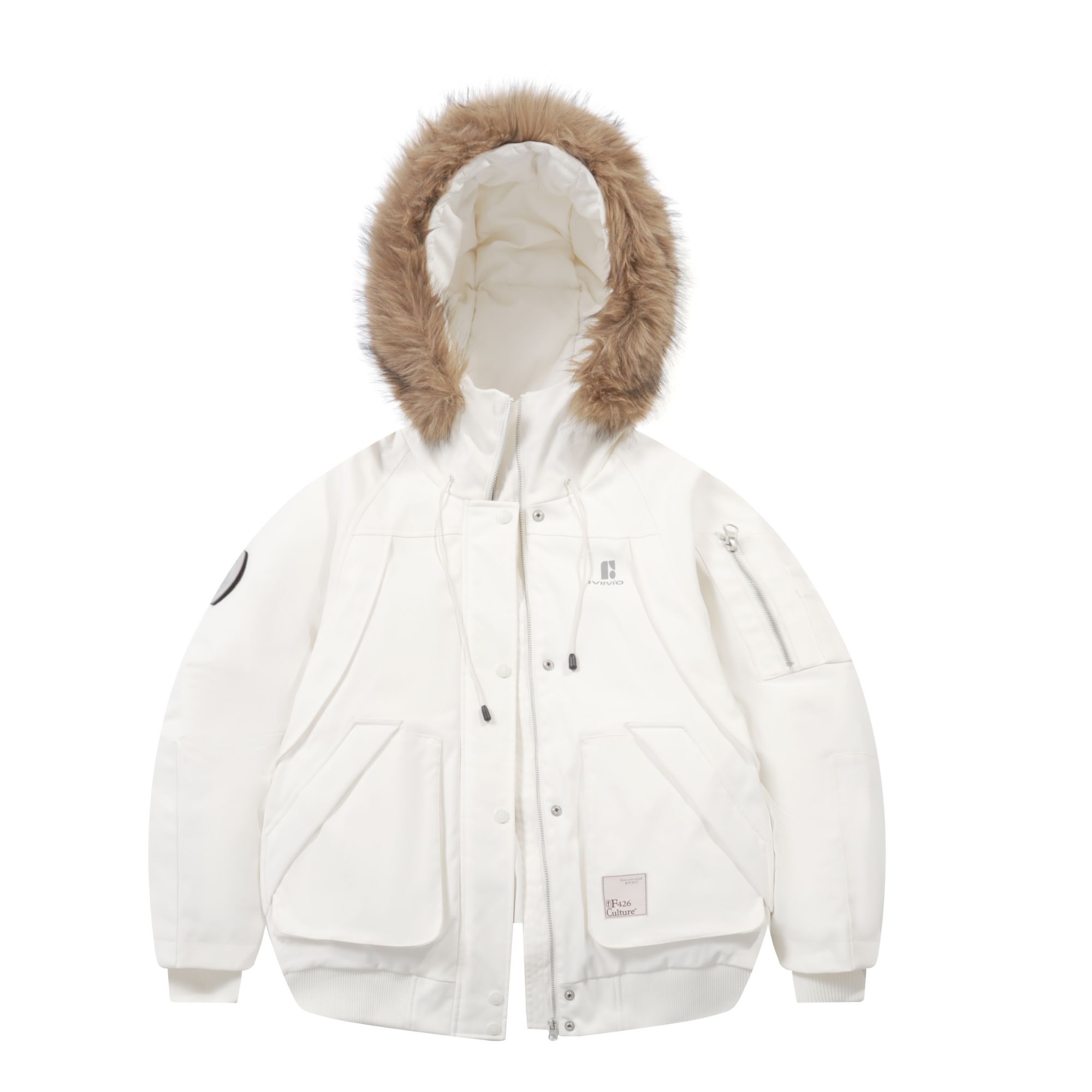 F426国潮冬季新款三防连帽防风羽绒服 0237