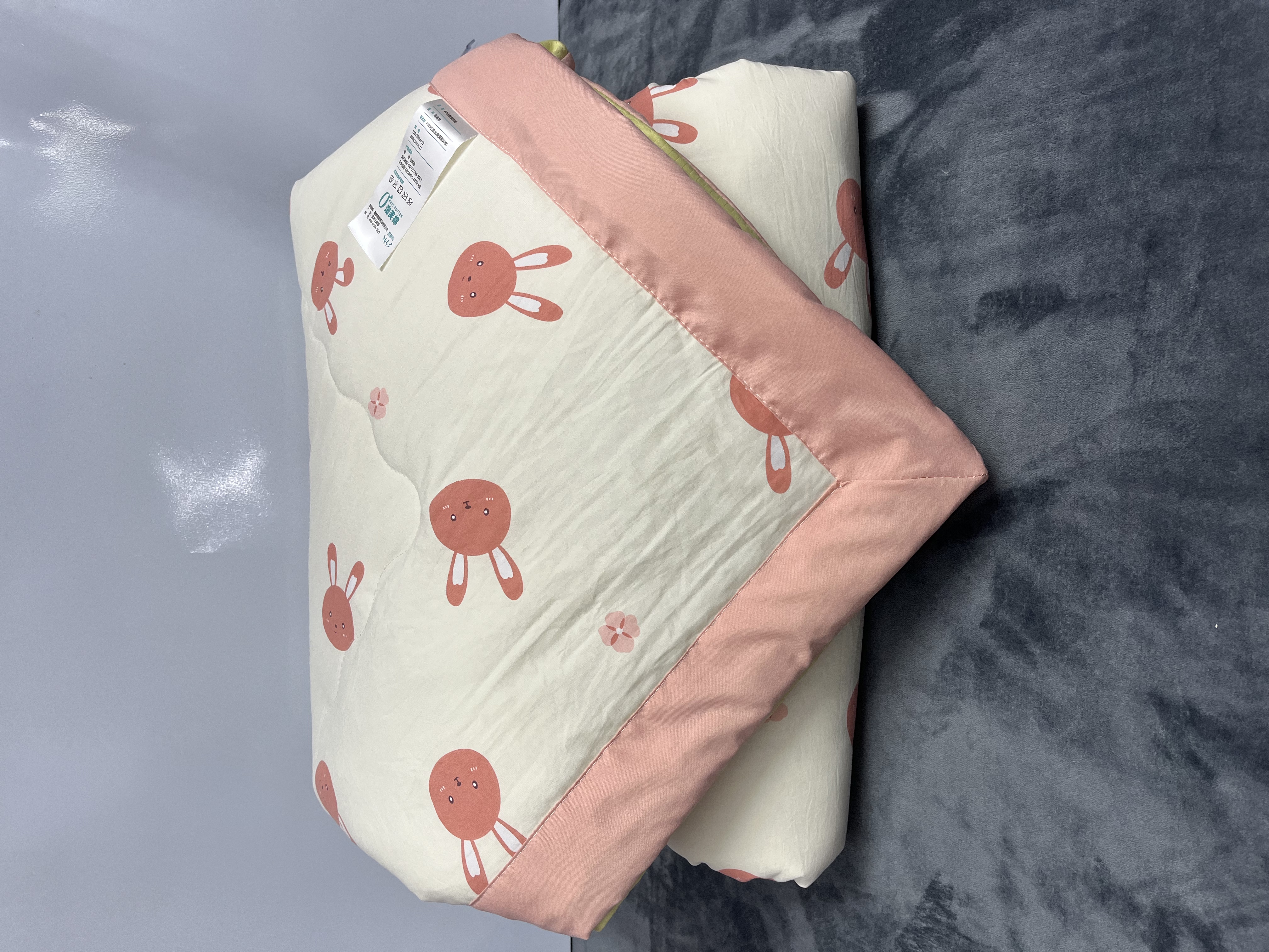 可爱兔泡芙棉夏被200*230cm双人可爱夏凉被可机洗