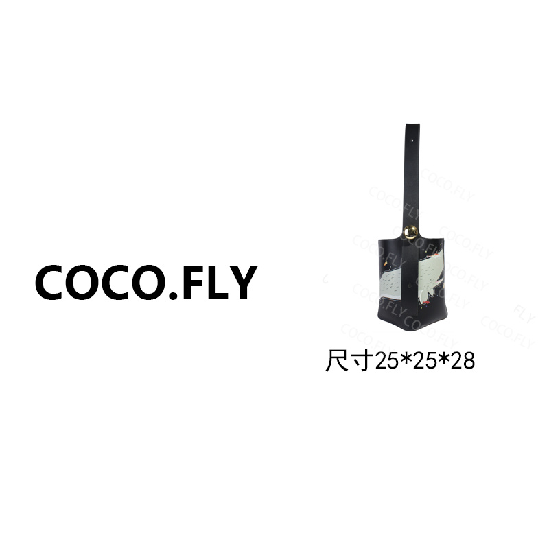 大号Pebble设计新款真皮水桶包单肩斜跨包BK-1051B午夜黑/鲸鱼25*