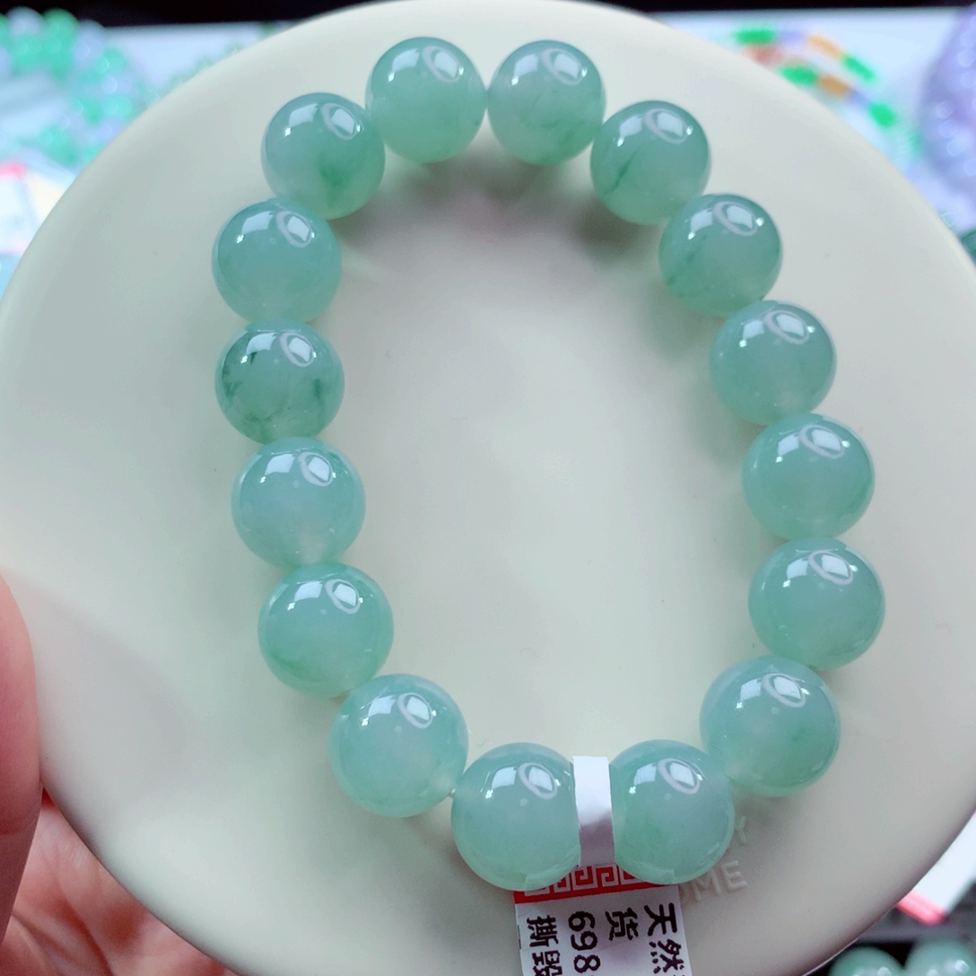 翡翠未镶嵌手链卡12.5