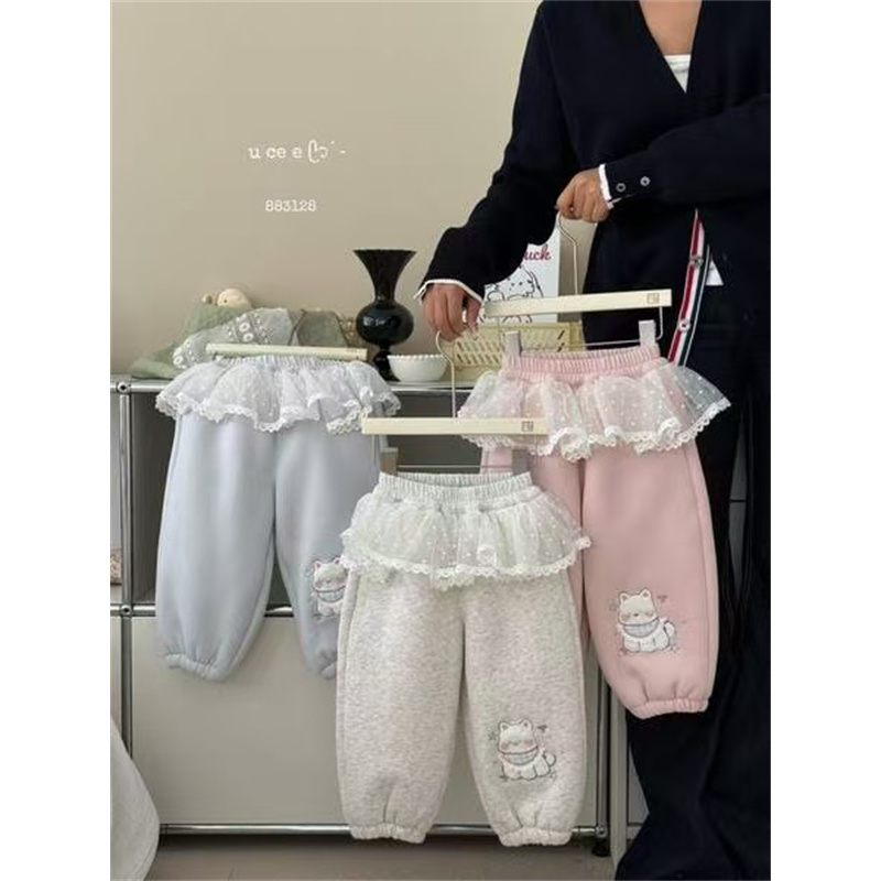 釉兮·25冬~纱纱边加绒休闲裤883128（童装汉服）