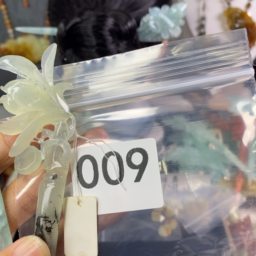 【闪购商品】岫玉发饰合金清****?发簪