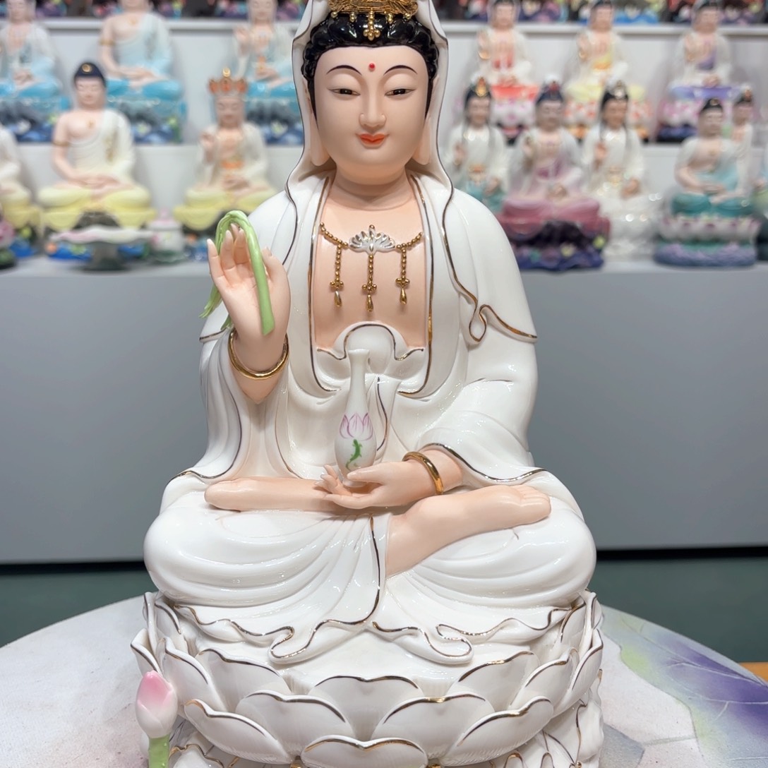 摆件瓷摆件观音12吋