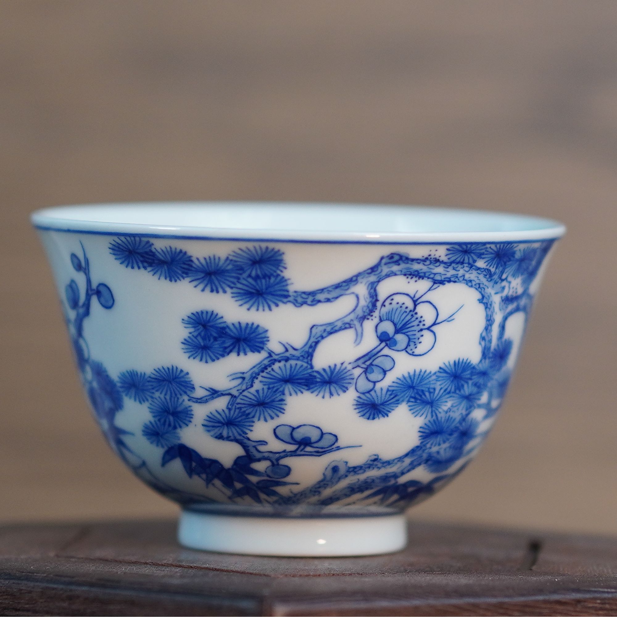 德钰山房松竹梅撇口主人杯90c