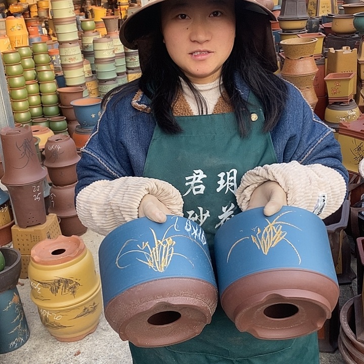 紫砂花盆紫砂花盆