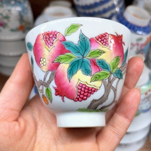 手绘茶杯盖碗陶瓷