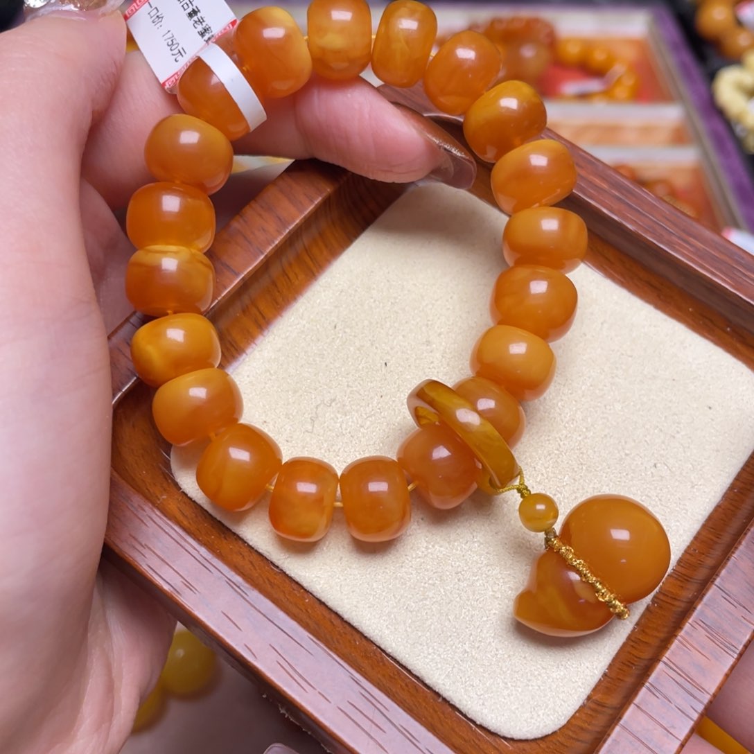 未镶嵌蜜蜡手链手串
