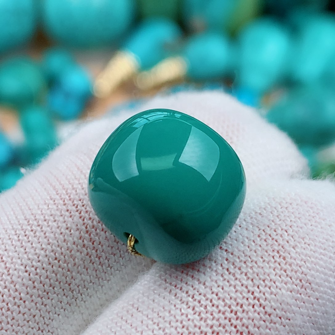 未镶嵌绿松石珠宝奇石13mm