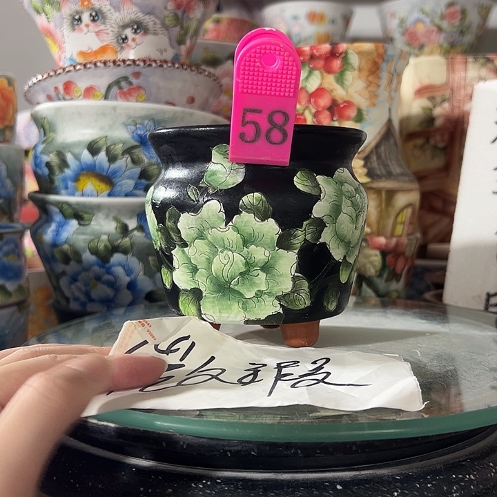 景德镇手绘花盆 满38包邮