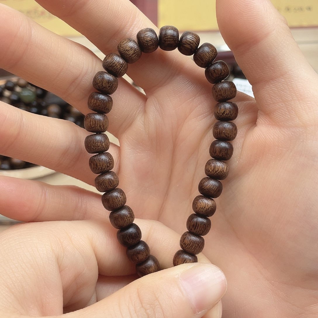 手串沉香妈**呀越南芽庄黄棋楠玉化糖芯瘤疤0.8