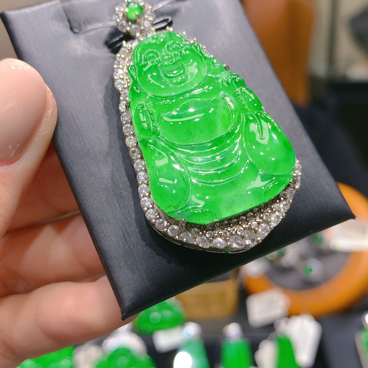 【闪购商品】颈饰银S925镶嵌翡翠4柒姐