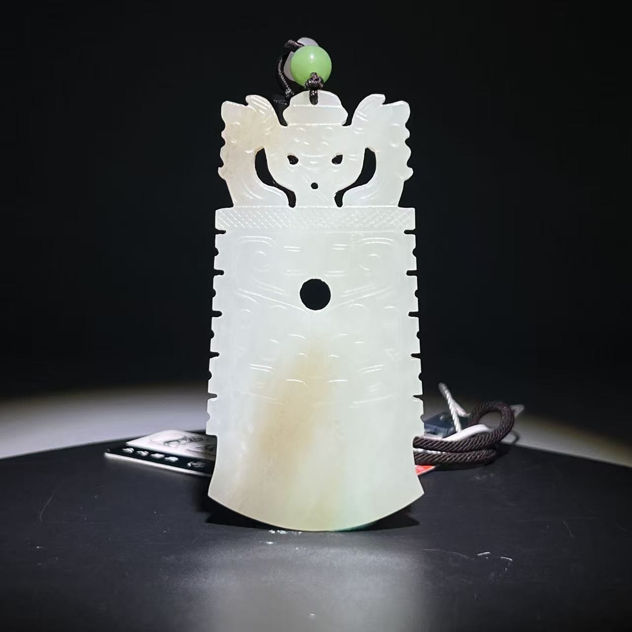 【清代】-兽面纹玉佩2502240015