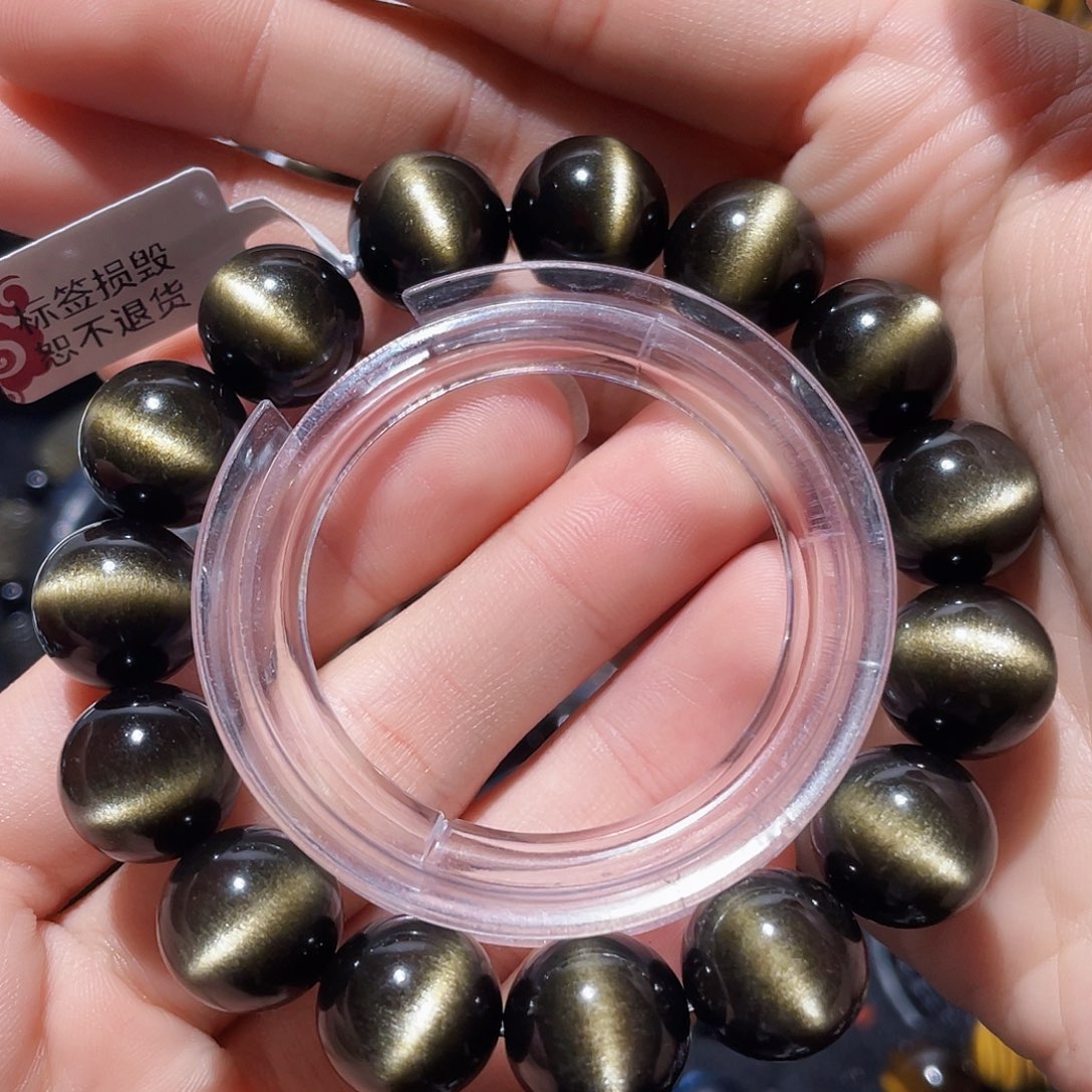 黑曜岩手链未镶嵌阿***0