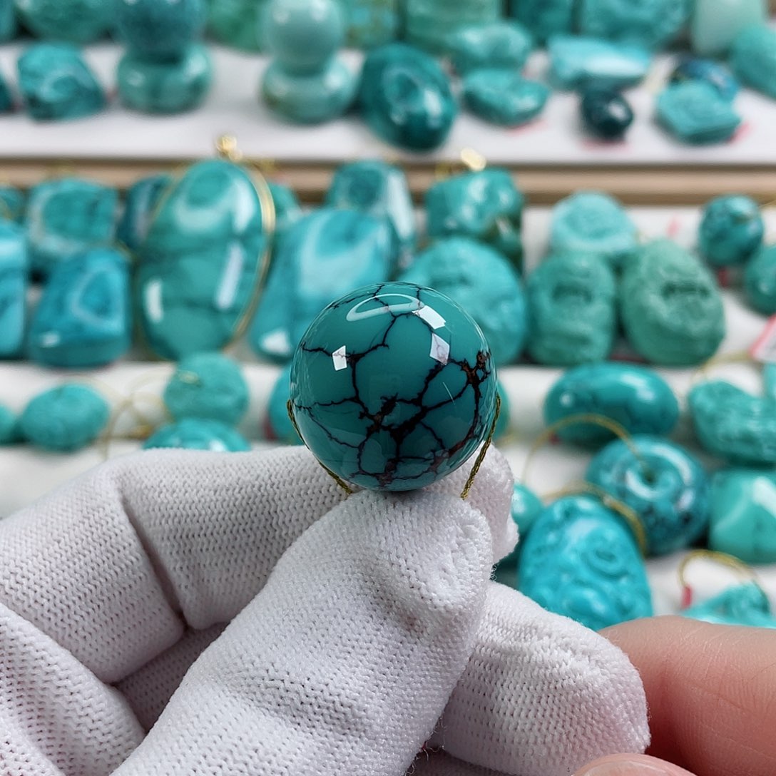 绿松石车挂未镶嵌尺寸22.8