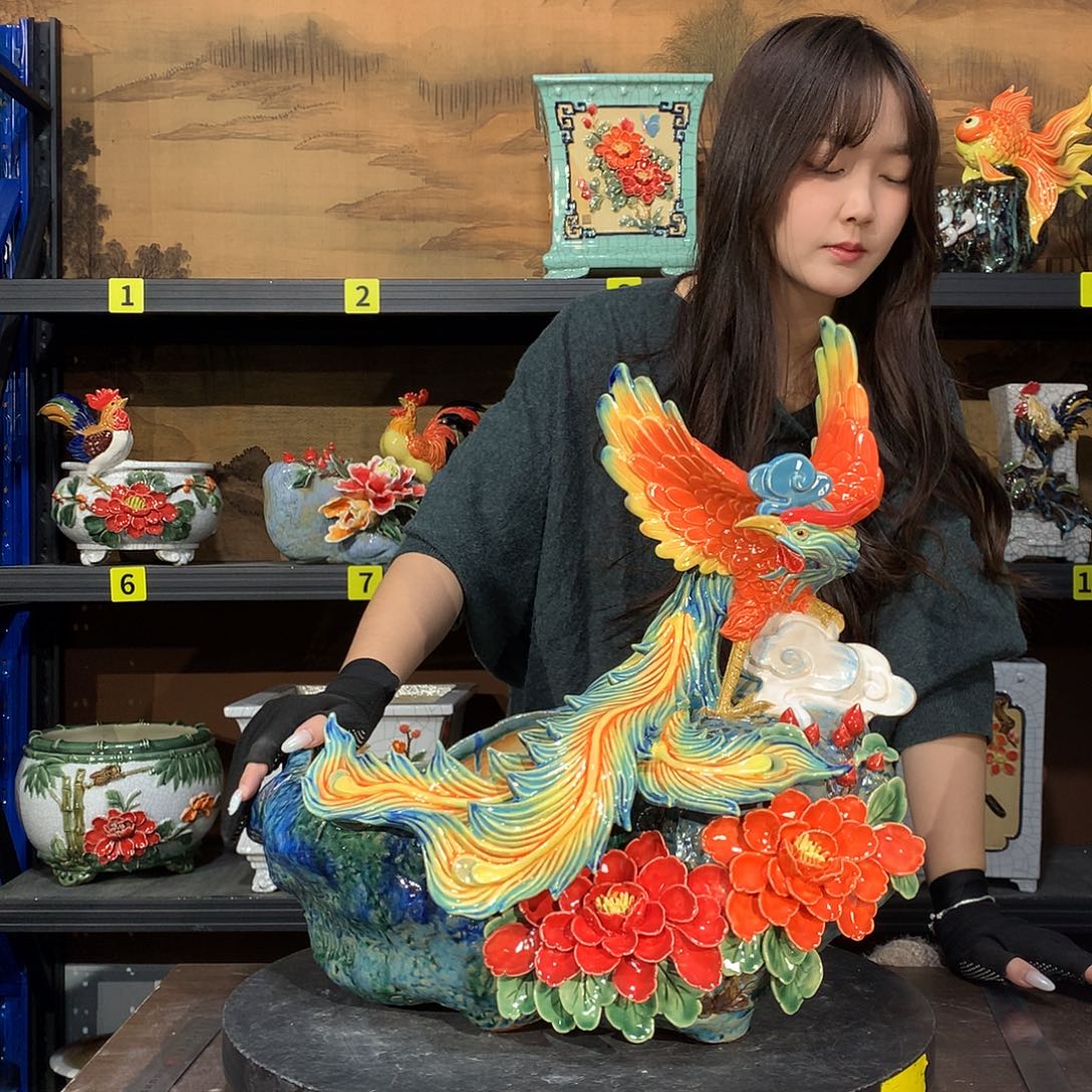 信***⫎高温烧制石湾盆花盆