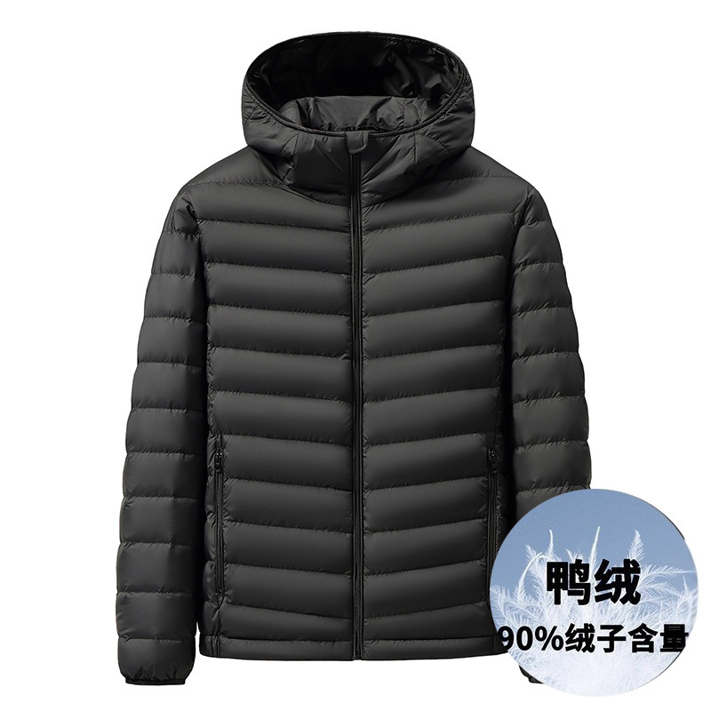 保暖休闲加厚多袋男士秋冬时尚短款连帽羽绒外套